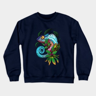 Rainbow Chameleon Crewneck Sweatshirt